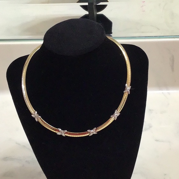 Jewelry - 14 Karat gold plated and sterling silver necklace